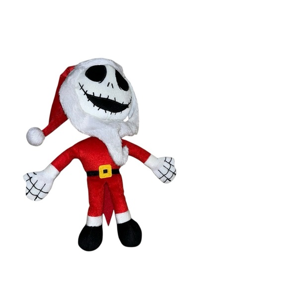 Disney Nightmare Before Christmas Plush Santa Jack Skellington Tim Burton 9” - Picture 3 of 3